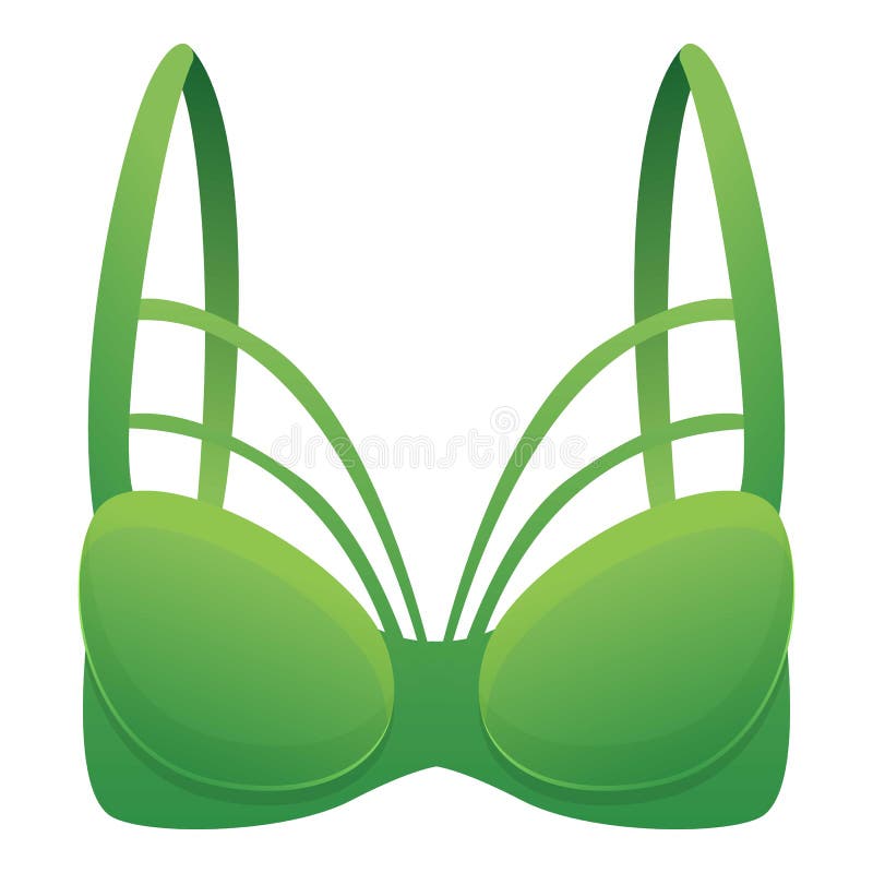 Green Bra Icon, Cartoon Style Stock Vector - Illustration of graphic ...