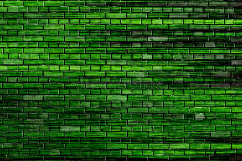 Green Brick Wall Background Stock Image Image of indoors, aged 51833921
