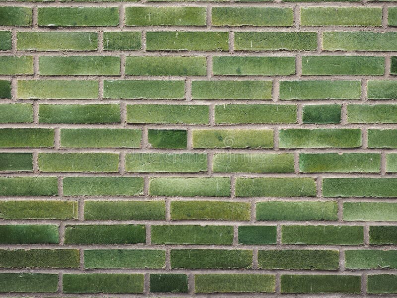 Green Brick Wall Background Diagonal Tiles Stock Image Image of