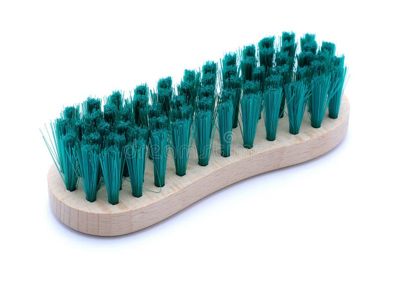 Green brush stock photo. Image of wood, hair, brushing 13916246