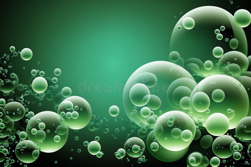 Green Bubbles Background. Color Bubbles. Bubble Background. Generative