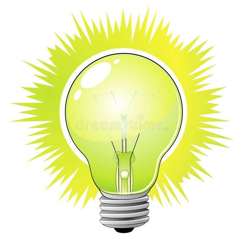 Green bulb stock vector. Illustration of object, isolated 38292343