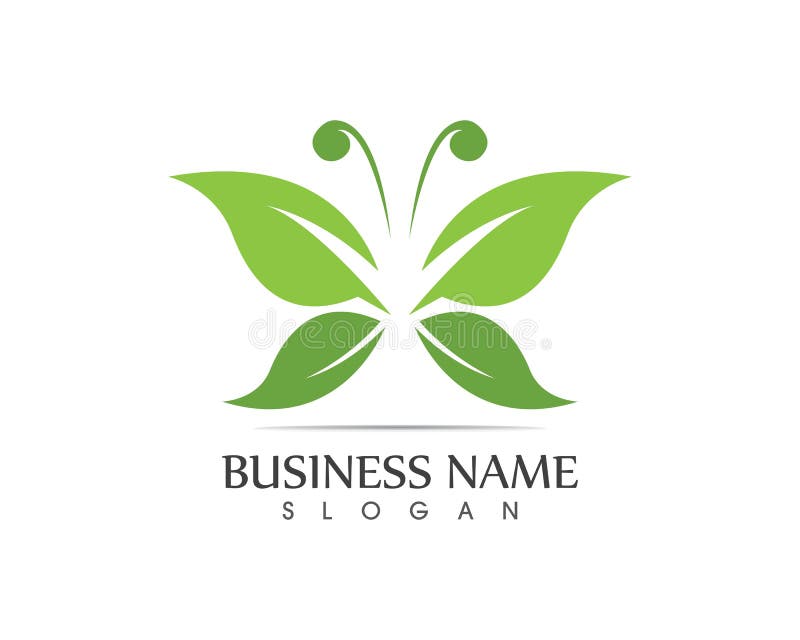 Green Butterfly Logo Design Vector Stock Vector Illustration of
