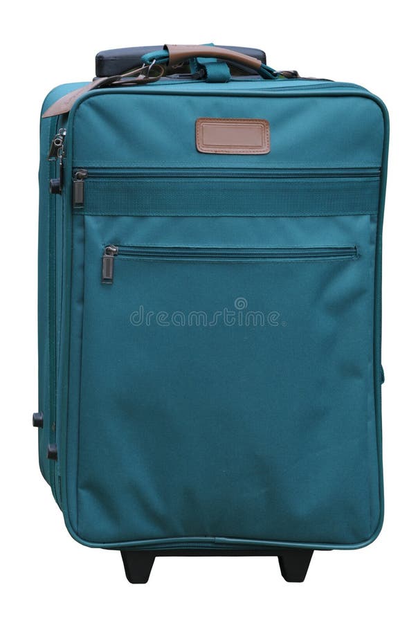 Green carryon suitcase stock image. Image of vertical 6296437