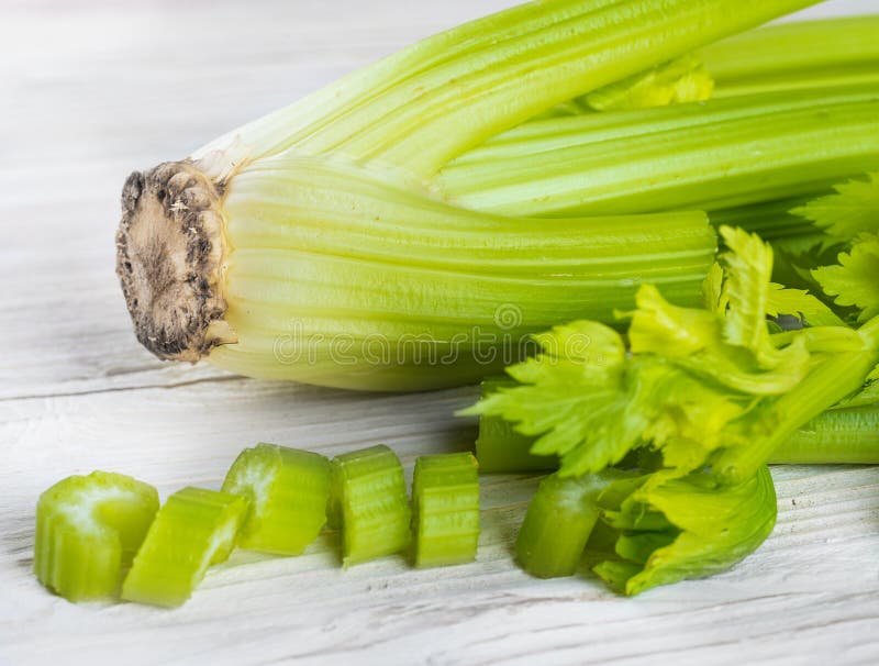 Green celery on a white stock photo. Image of stem, freshness 37413708