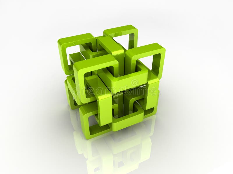 Green chain cube