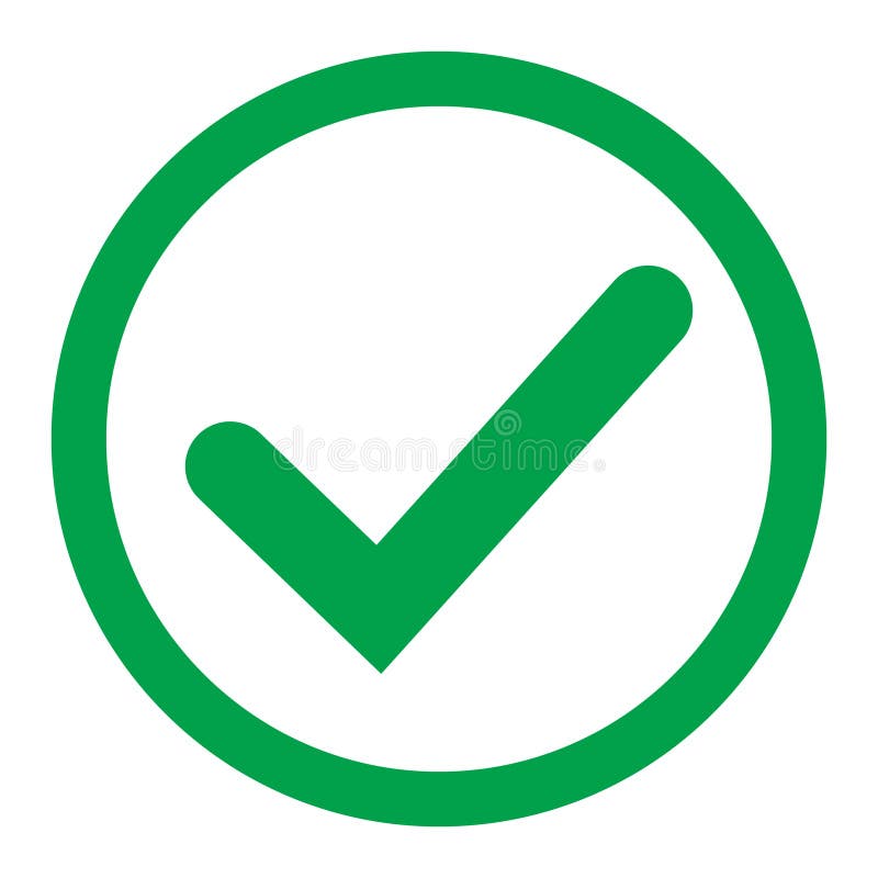 Green Check Mark Vector Icon Approved Ok Symbol Stock Vector Illustration Of Checkmark Correct 160180110