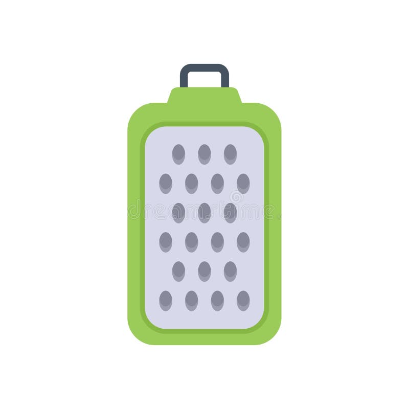 Green cheese grater with handle for grating cheese royalty free illustration
