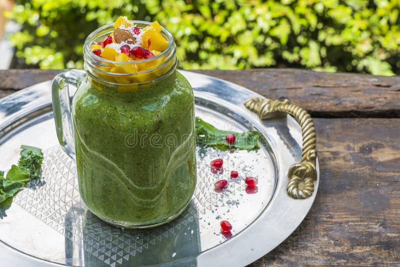 Green Chia seed pudding stock photo. Image of nutrition 72619728