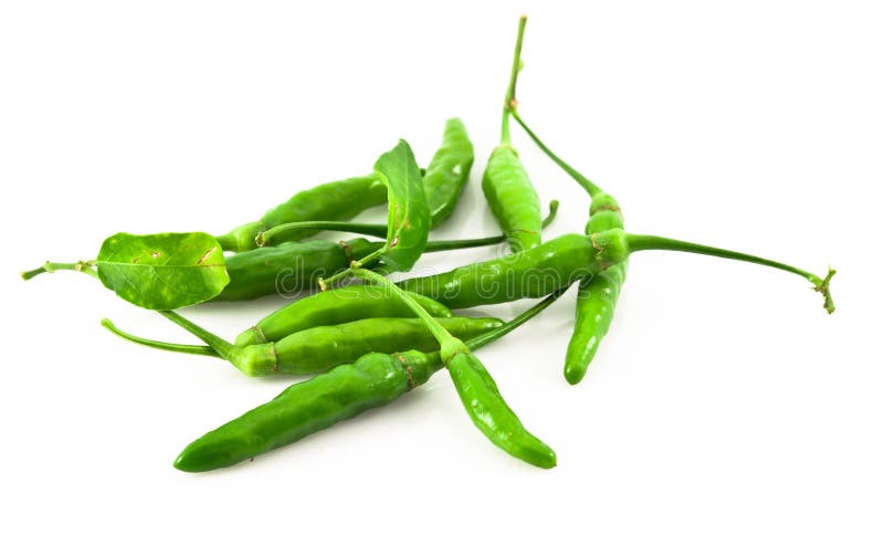 Green chili isolated