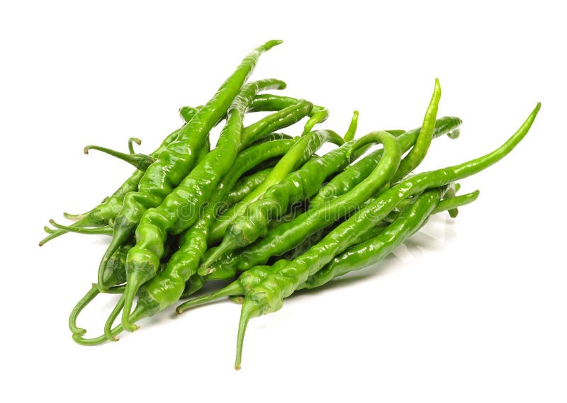 Green chilli peppers stock photo. Image of flavor, fresh 56217684
