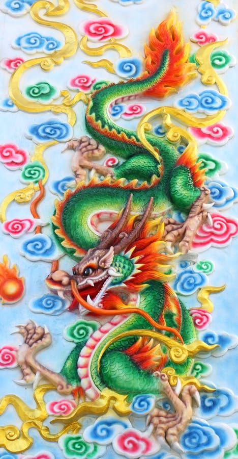 Green chinese dragon
