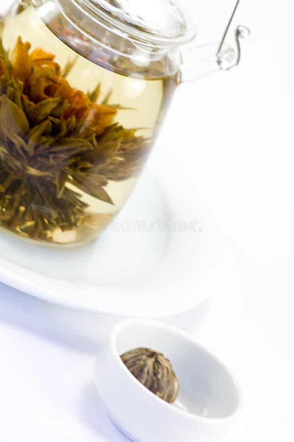 Green Chinese Tea (Ball) stock image. Image of glass 14479995