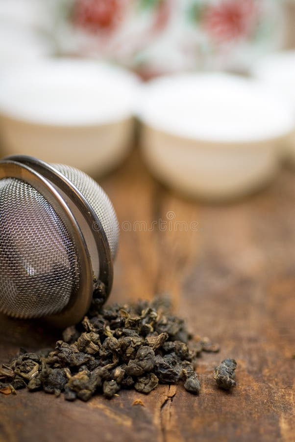 Chinese Green Tea Clay Pot and Cups Stock Image Image of isolated