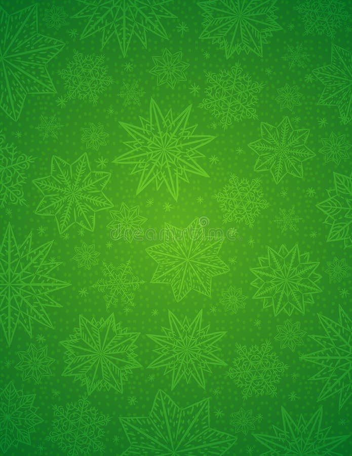 Green Christmas Background With Snowflakes And Stars Vector Stock Vector Illustration Of Drawing Scrap 80351460