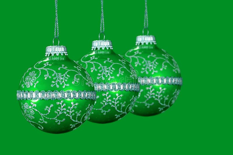 Green Christmas Balls stock image. Image of tree, december 1257143