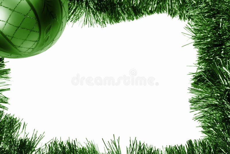 Green Christmas frame with bauble