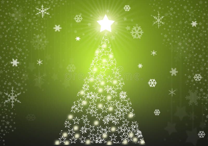 Green christmas tree background