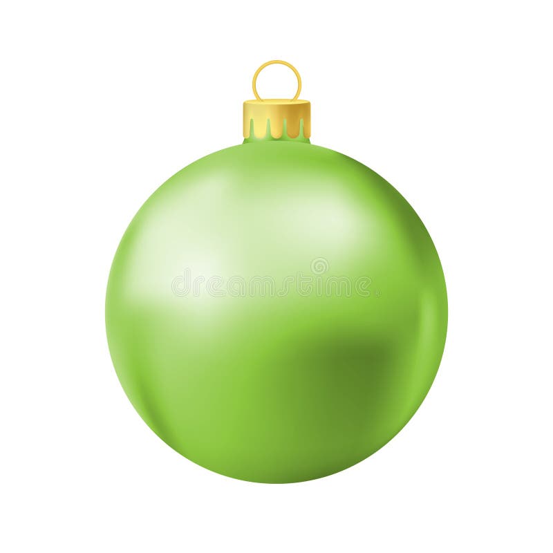 Green Christmas tree ball stock vector. Illustration of carnival