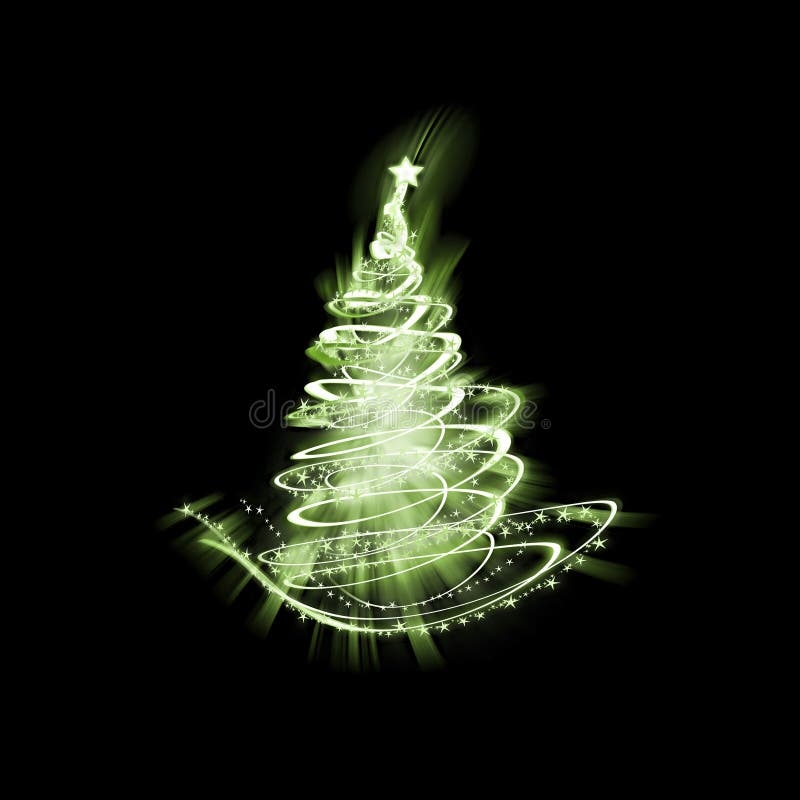 Green Christmas Tree of Light Stock Illustration Illustration of frosty, elegant 22118177
