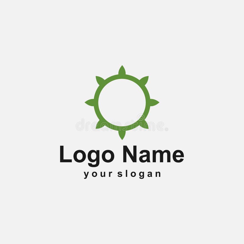 Green circle logo template stock illustration. Illustration of concept