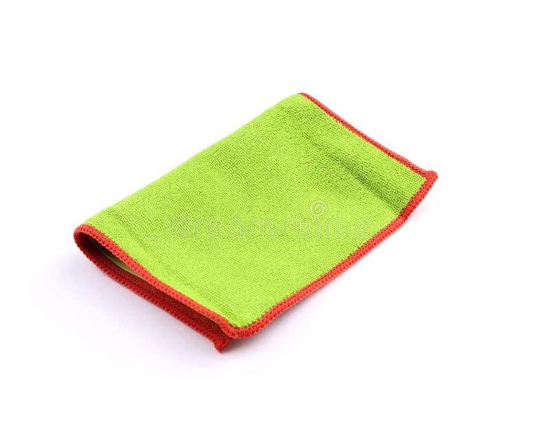 Green Cleaning Cloth. Microfiber Glass Cloth Stock Image - Image of ...