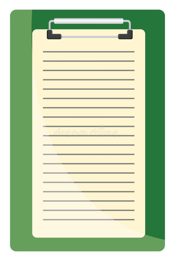 Green clipboard, icon stock vector. Illustration of vector 261383794
