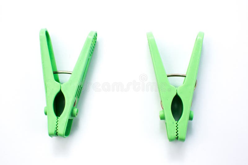Green Clothespins Set. Isolated on White Stock Image Image of cord, clamp 178734895