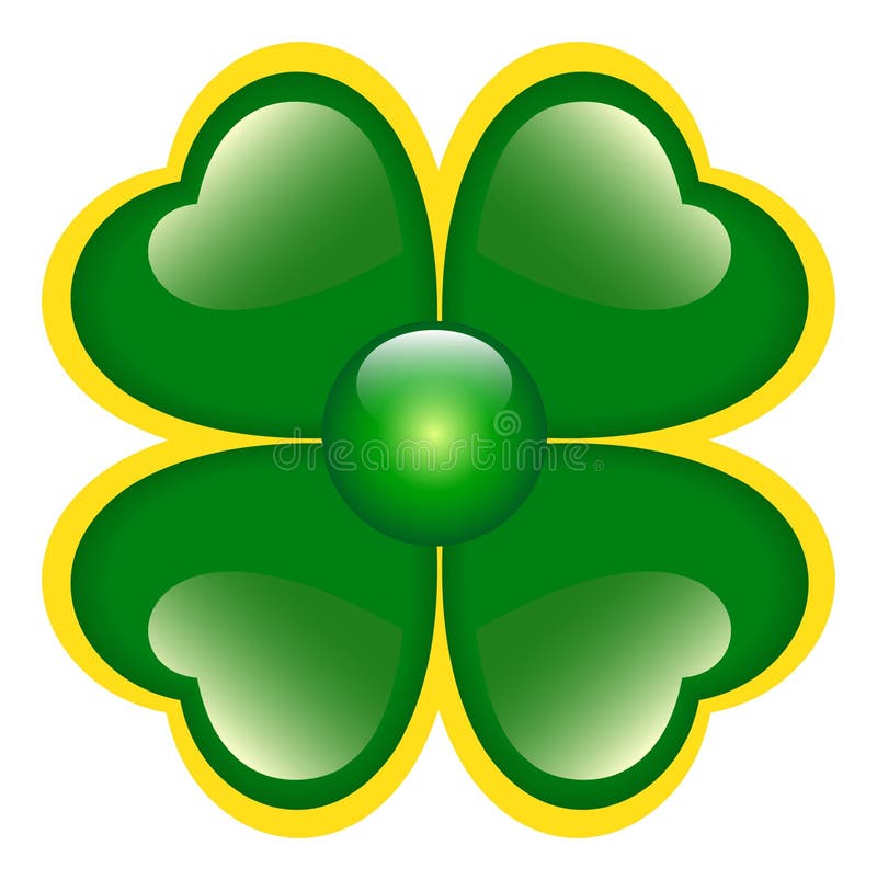 Four leaf clover stock vector. Illustration of greeting - 27946355