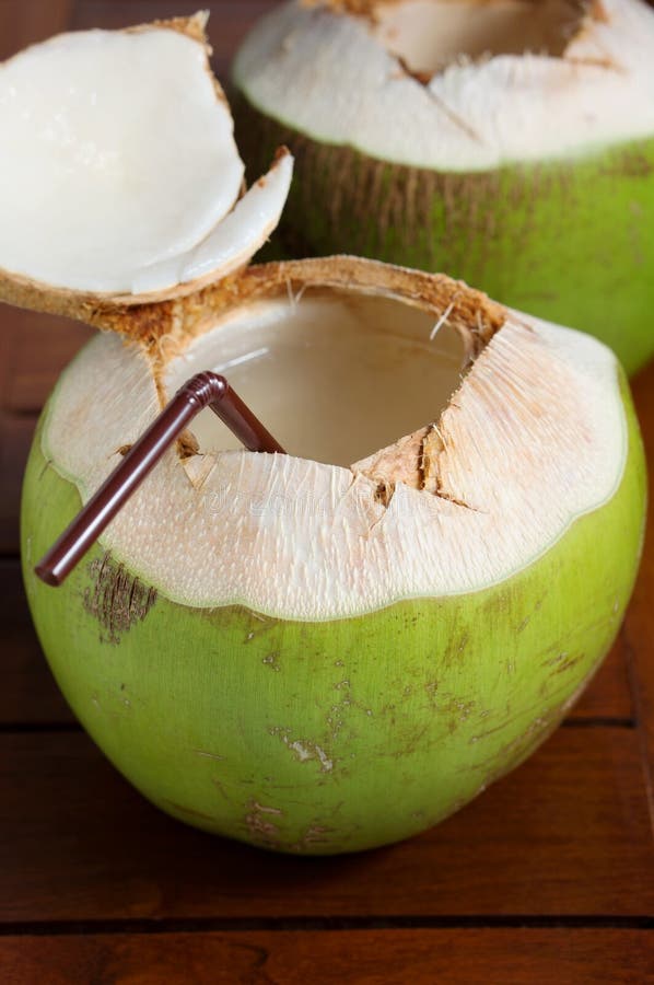 Green coconut Water Drink stock photo. Image of refreshment 33048336
