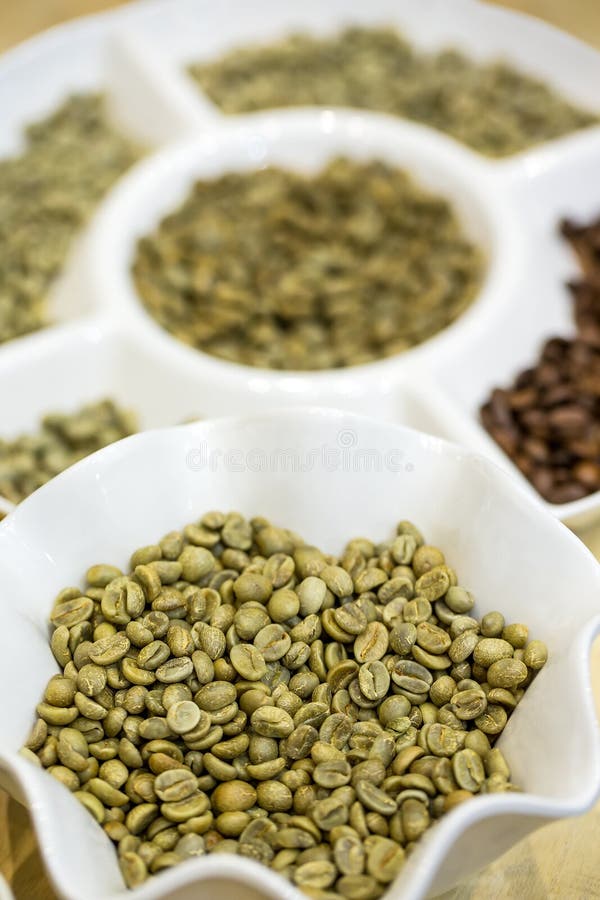 Green coffee beans stock image. Image of roast, grain 225918037