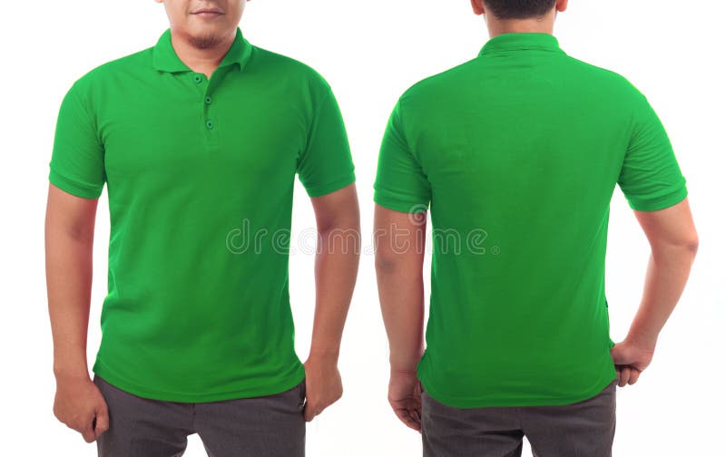 Green Collared Shirt Design Template Stock Photo - Image of mockup ...