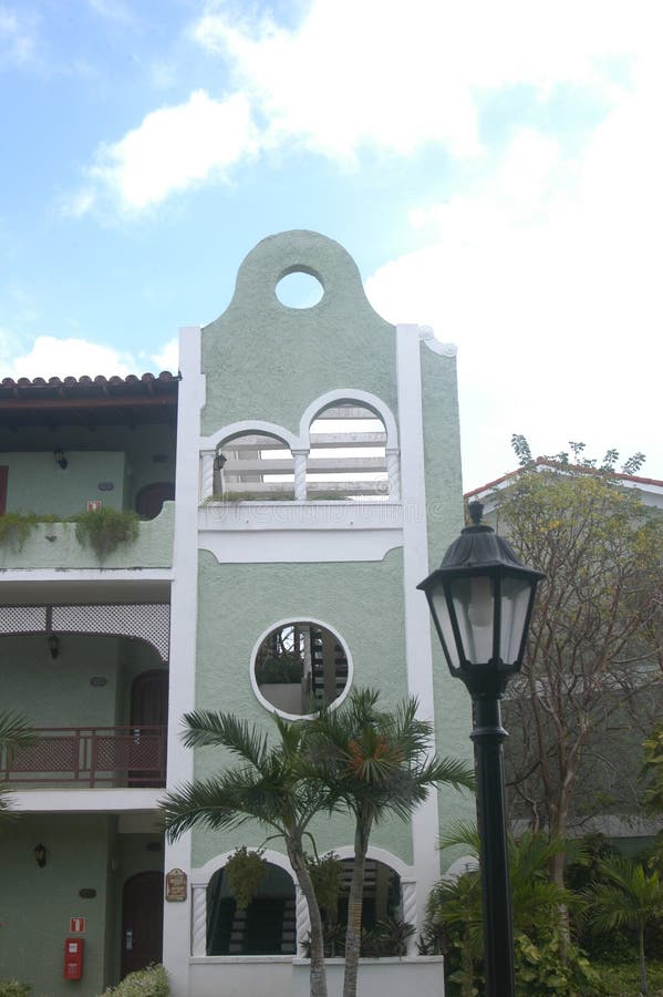 Green Colonial balcony in cuba