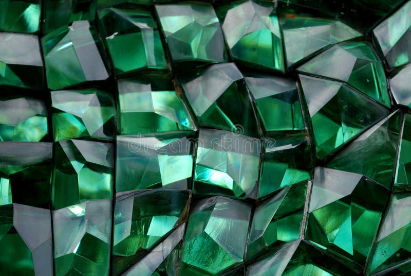 Green color crystal