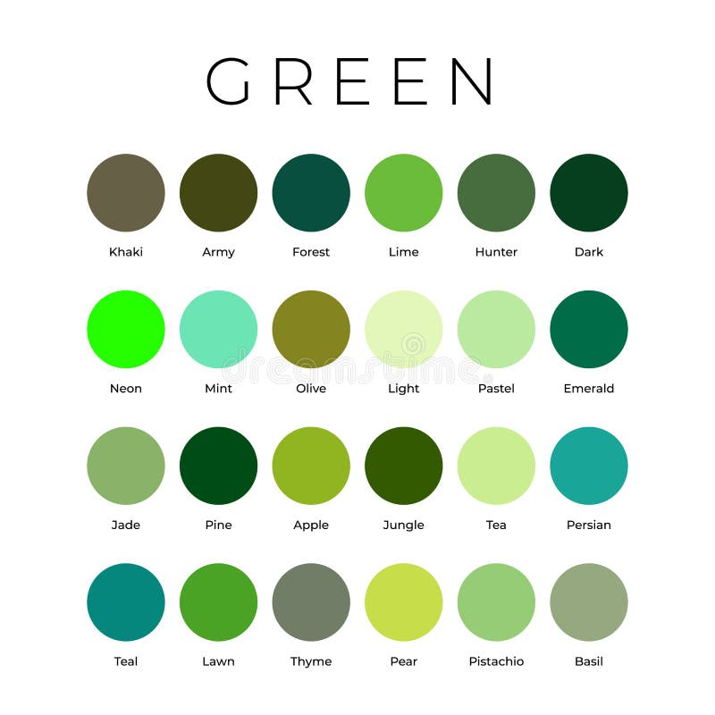 Theme Name Olive Green Colour Palette Stock Vector (Royalty Free)  2230382745