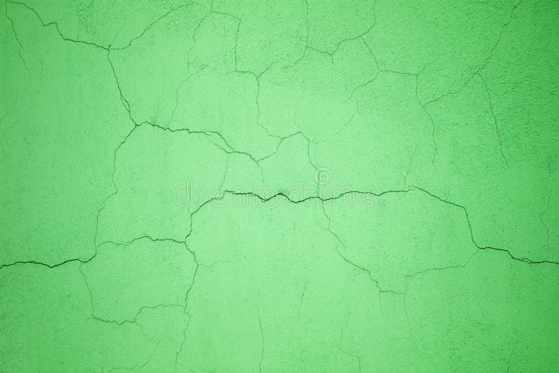 Green Concrete Wall Texture, Painted Cement, Closeup Stock Image