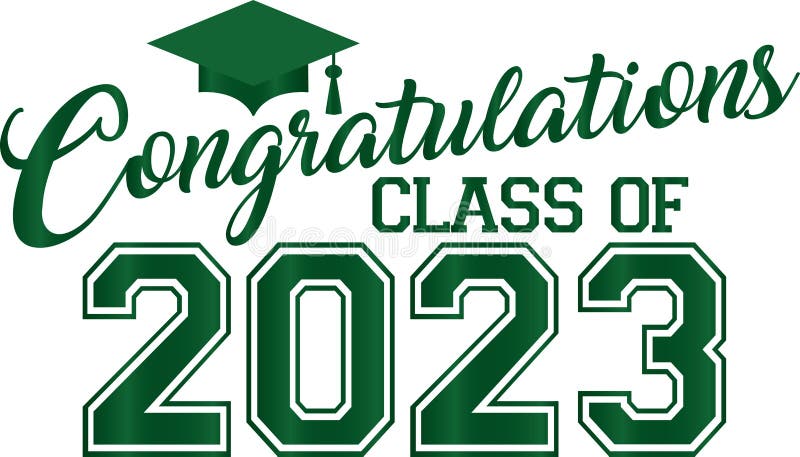 Class Of 2023 Congratulations Graduates Gold Graduation Concept With