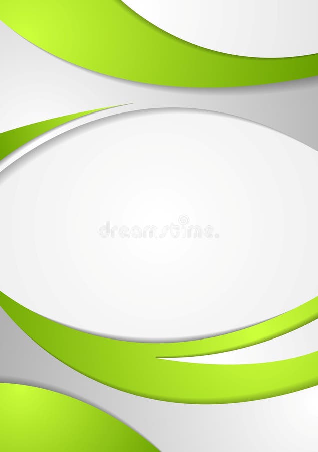 Green Corporate Wavy Flyer Background Stock Vector Illustration of