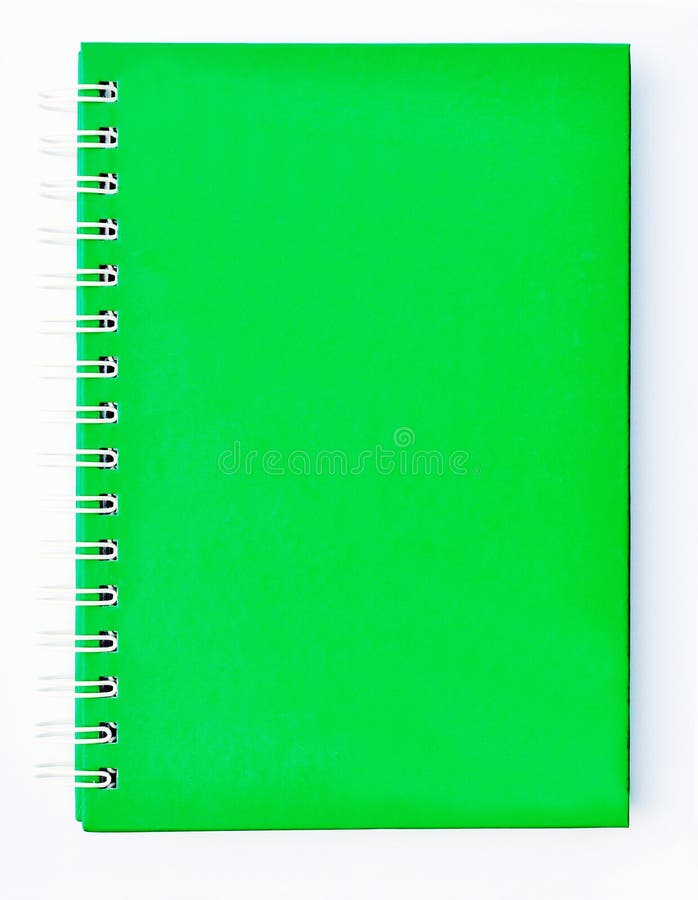 Green cover of notebook stock image. Image of open, office 24035051