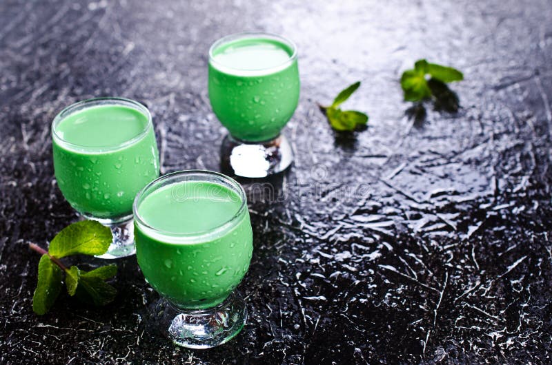 Green creamy liquid stock photo. Image of alcoholic, green 85359704