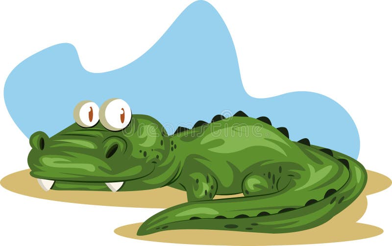 Green Crocodile with Big Eyes, Illustration, Vector Stock Vector -  Illustration of book, design: 160146334