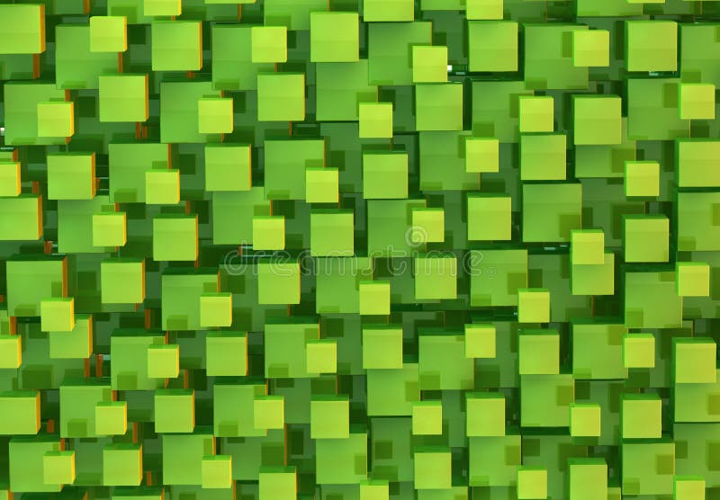 3D Abstract Cubes. Video Game Geometric Mosaic Waves Pattern. Construction  of Hills Landscape Using Brown and Green Grass Block Stock Photo - Image of  landscape, graphic: 215987034