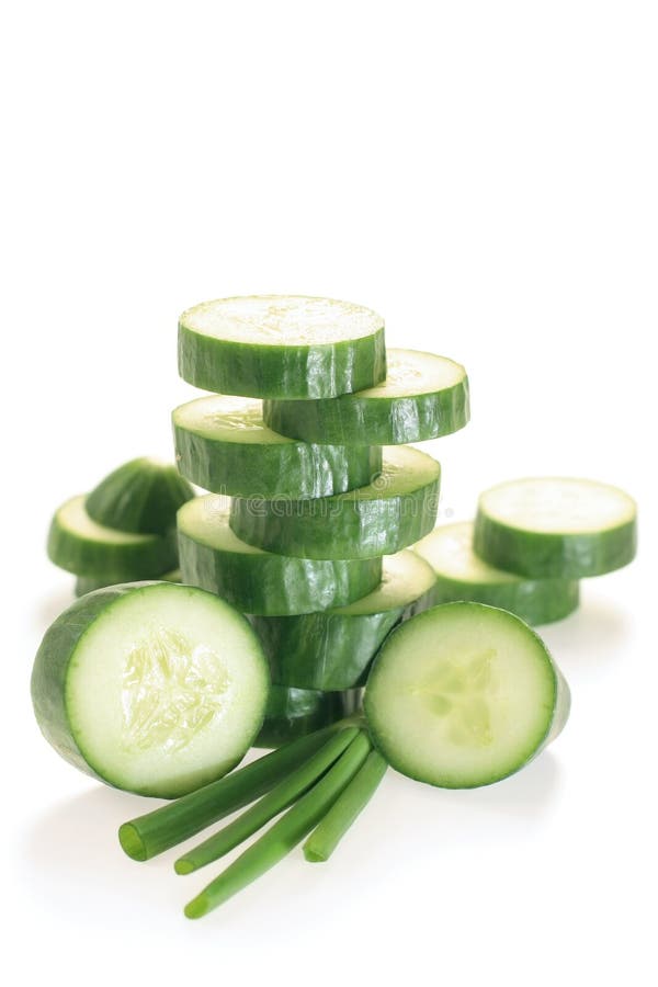 Green cucumber royalty free stock image