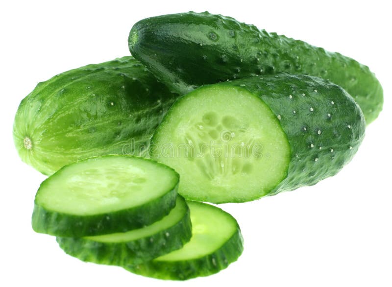 Green cucumber stock photography