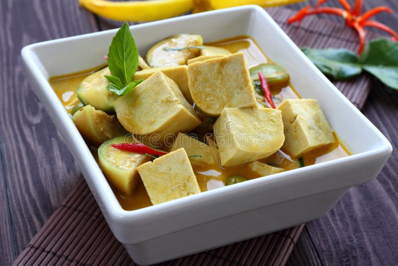 Green Curry Tofu Vegetable Food. Stock Photo Image of vegetable