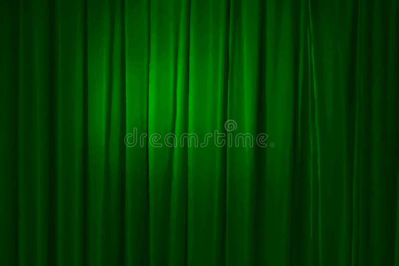 Green curtain, vector stock vector. Illustration of beautiful 3607059