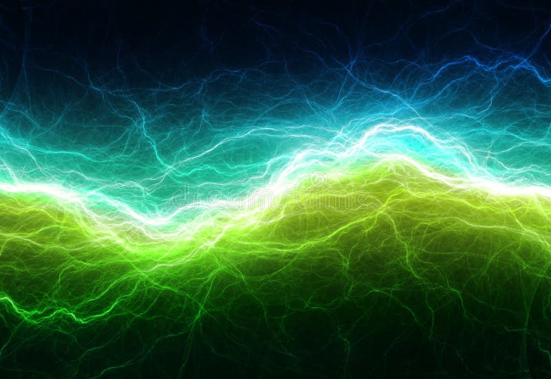 Green and Cyan Electric Lighting Stock Illustration - Illustration ...