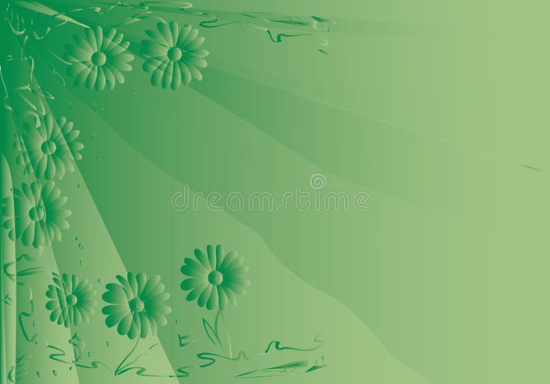 Green daisy background