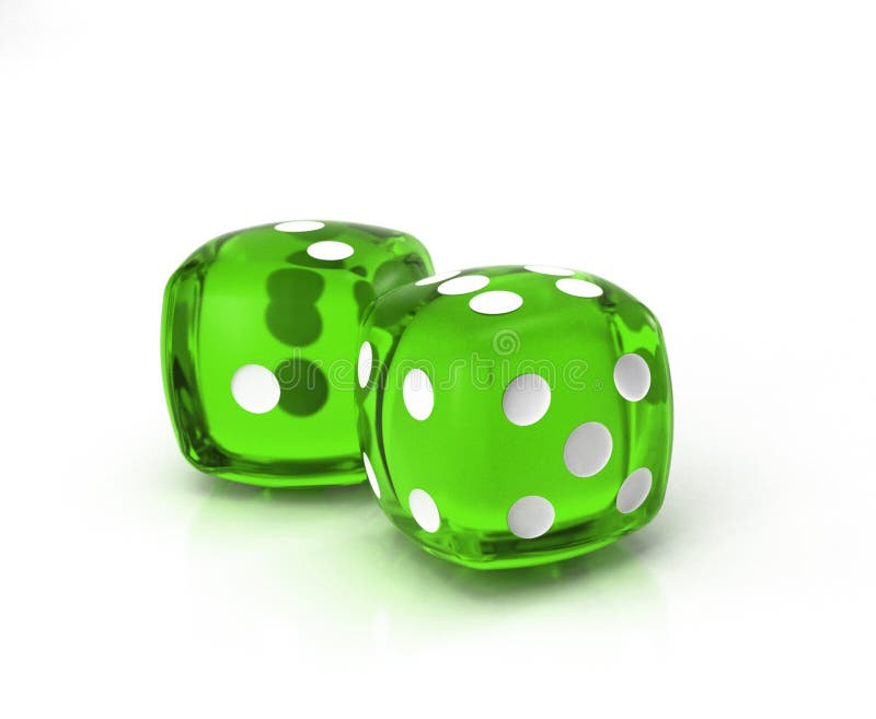 Green dice 2 stock illustration. Illustration of wager 2232366