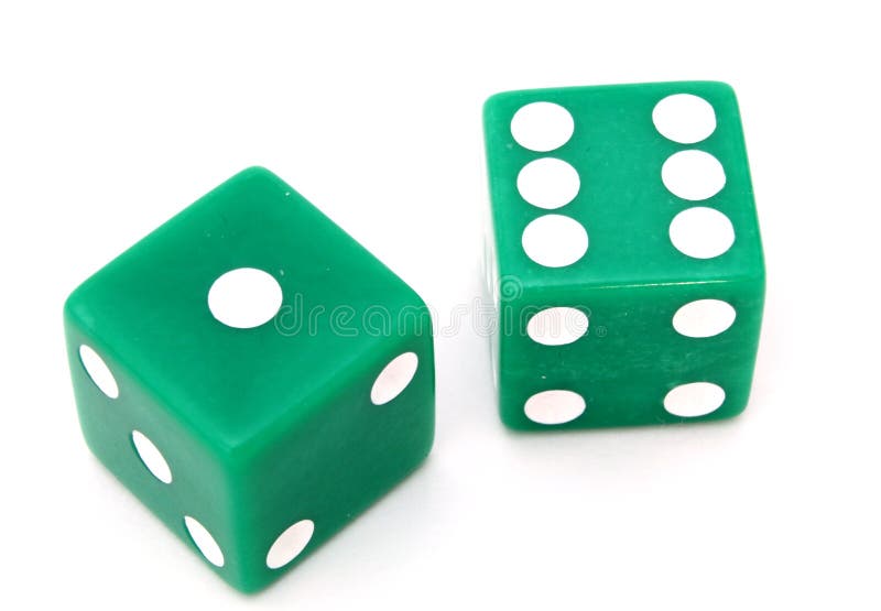 Green dice stock photo. Image of gaming, roll, chance 4537266